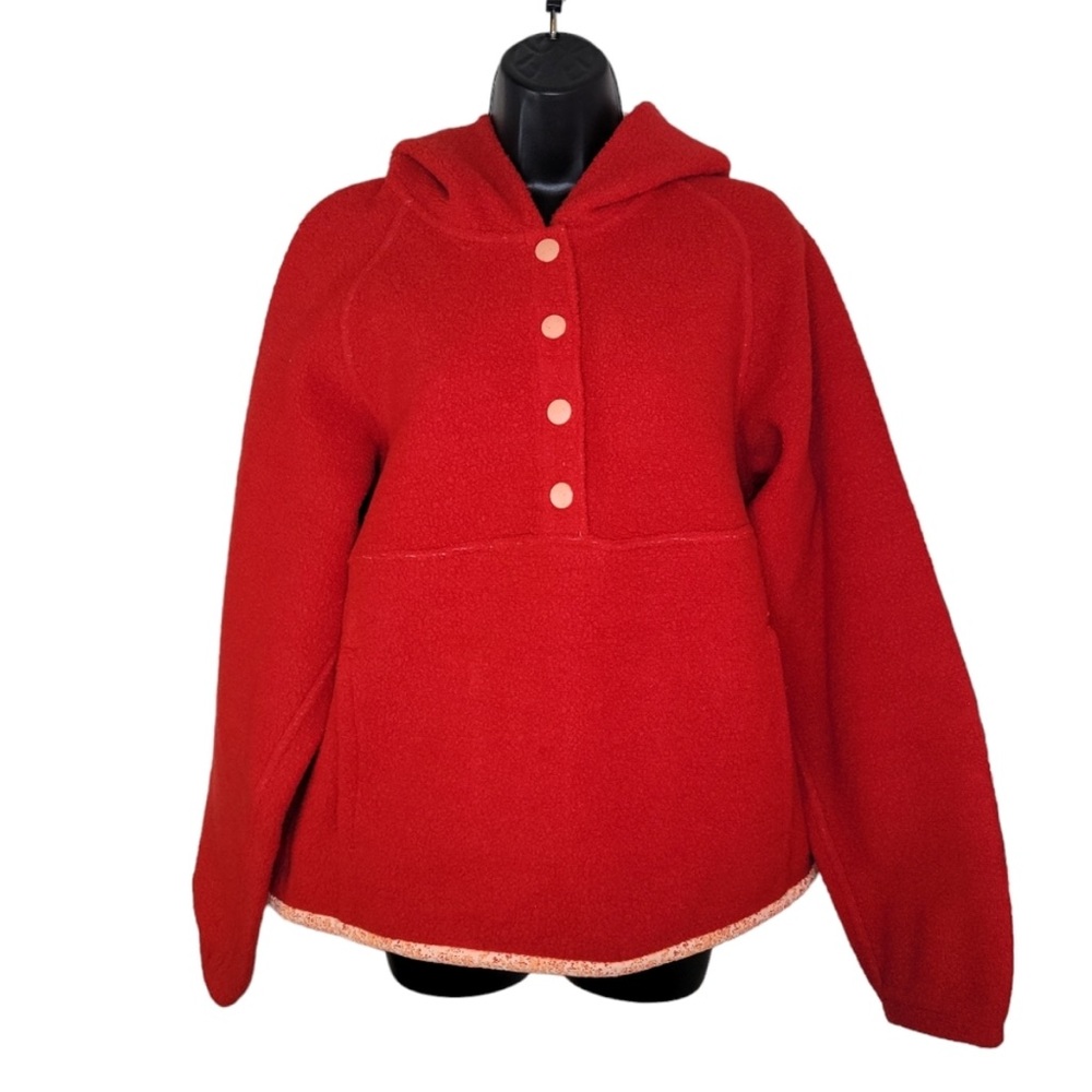 Outdoor Voices MegaFleece Wool Snap Up Hoodie Size Medium